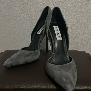 Steve Madden high heels. Dark Gray suede material. Size 8.5